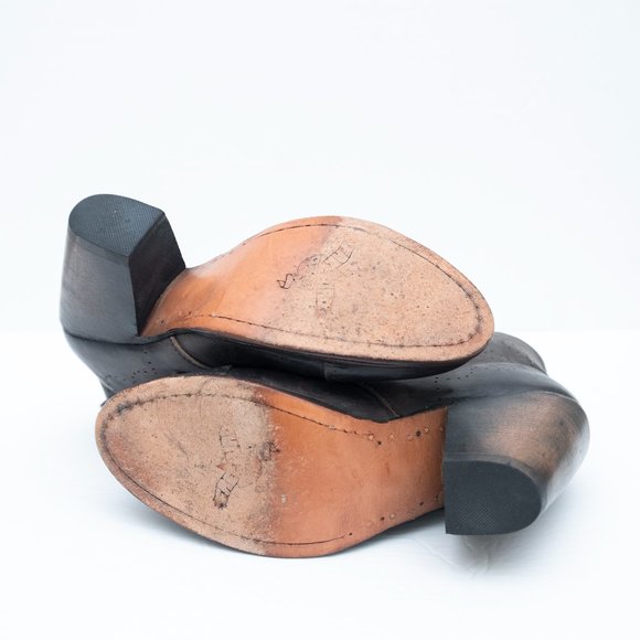 Freebird Charcoal Colored Heeled "Malbec" Leather Booties - Picture 8 of 10